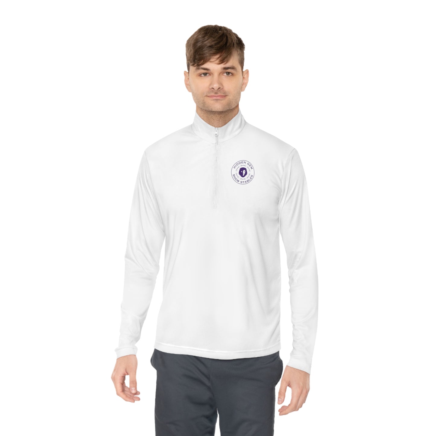 Quarter-Zip Sunshirt Pullover with Logo Front & Back