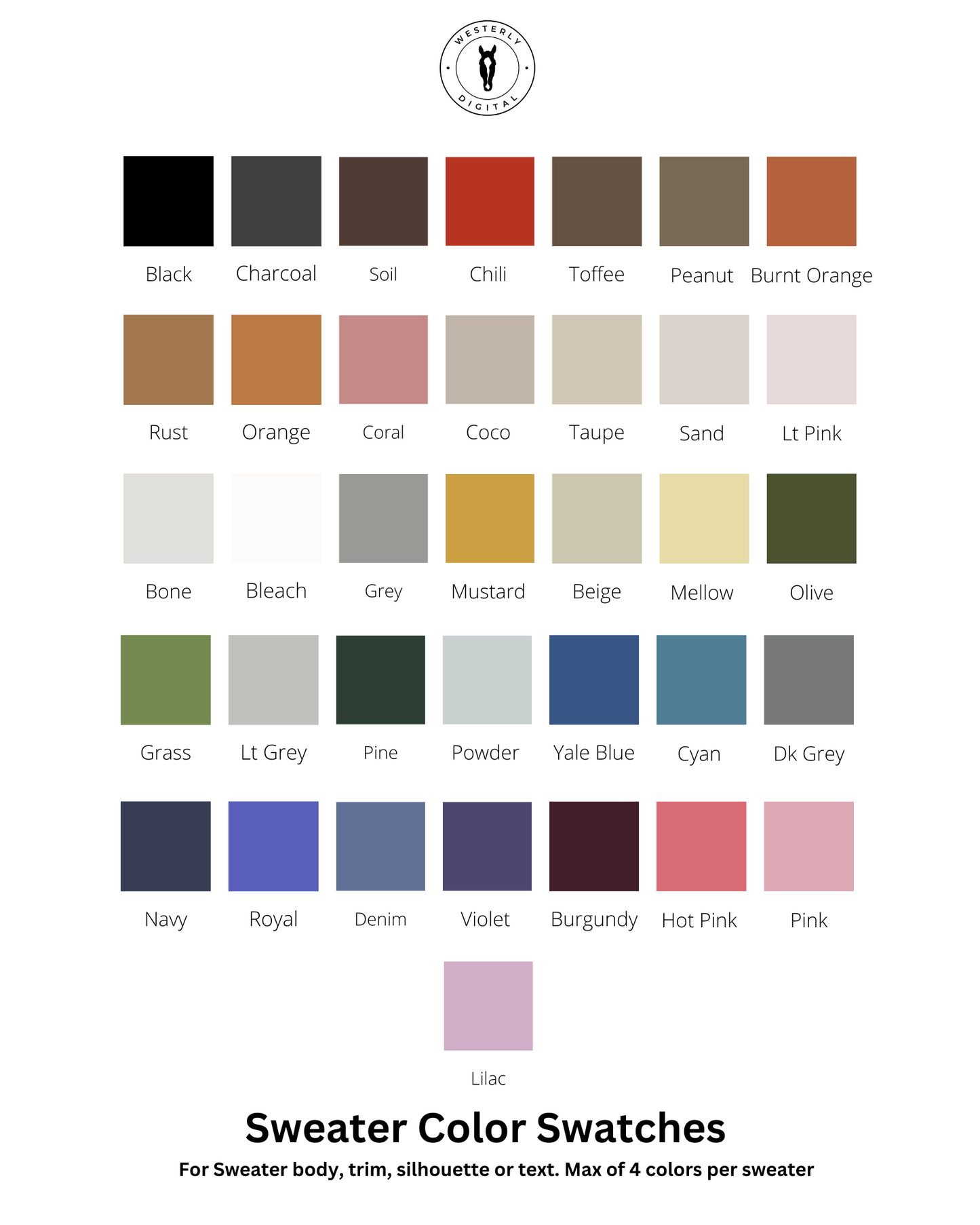 Custom Silhouette Knitted Crew Neck Sweater Kids Youth Adults