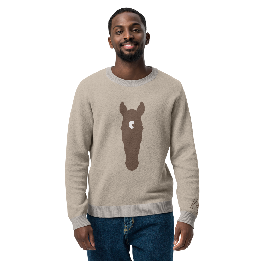 Custom Silhouette Knitted Crew Neck Sweater Kids Youth Adults
