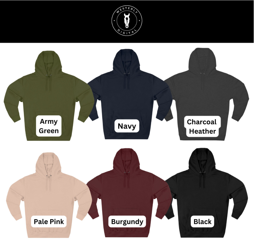 Custom Horse Silhouette Premium Hoodie