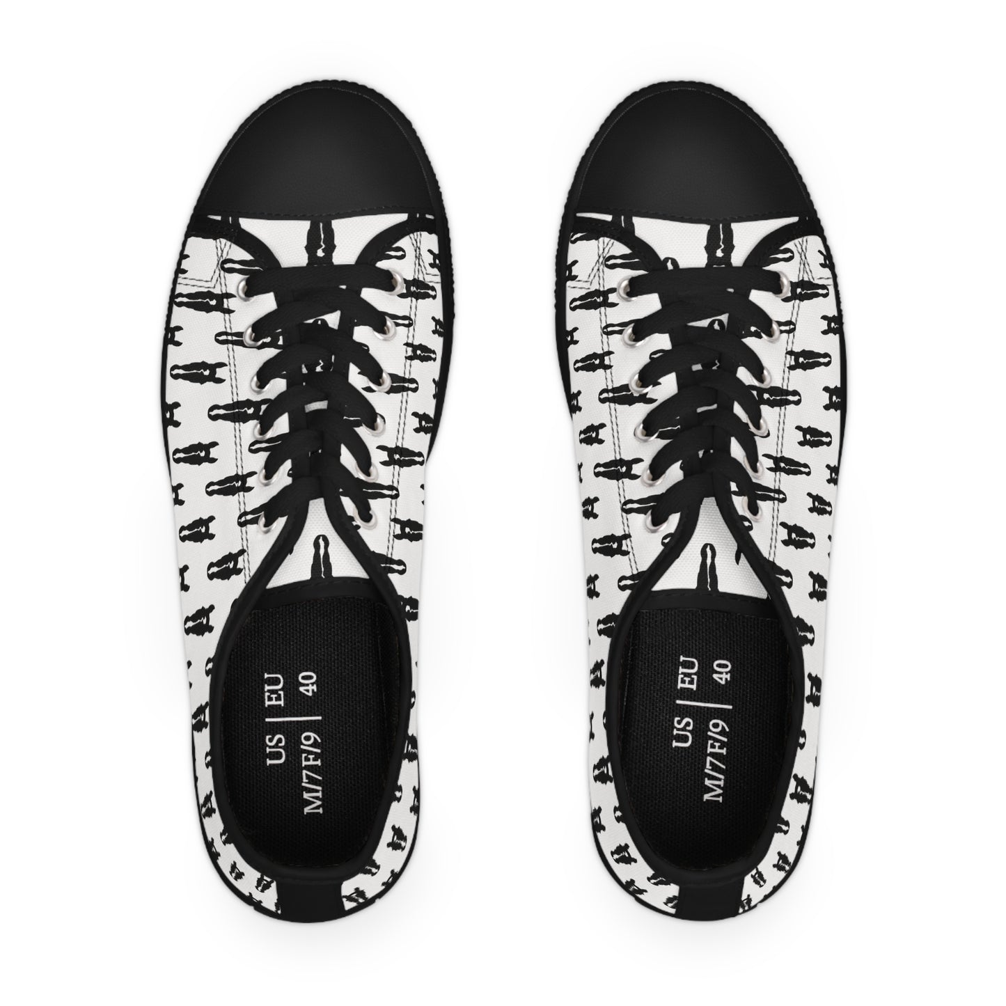 Custom Horse Silhouette Pattern Low Top Sneakers