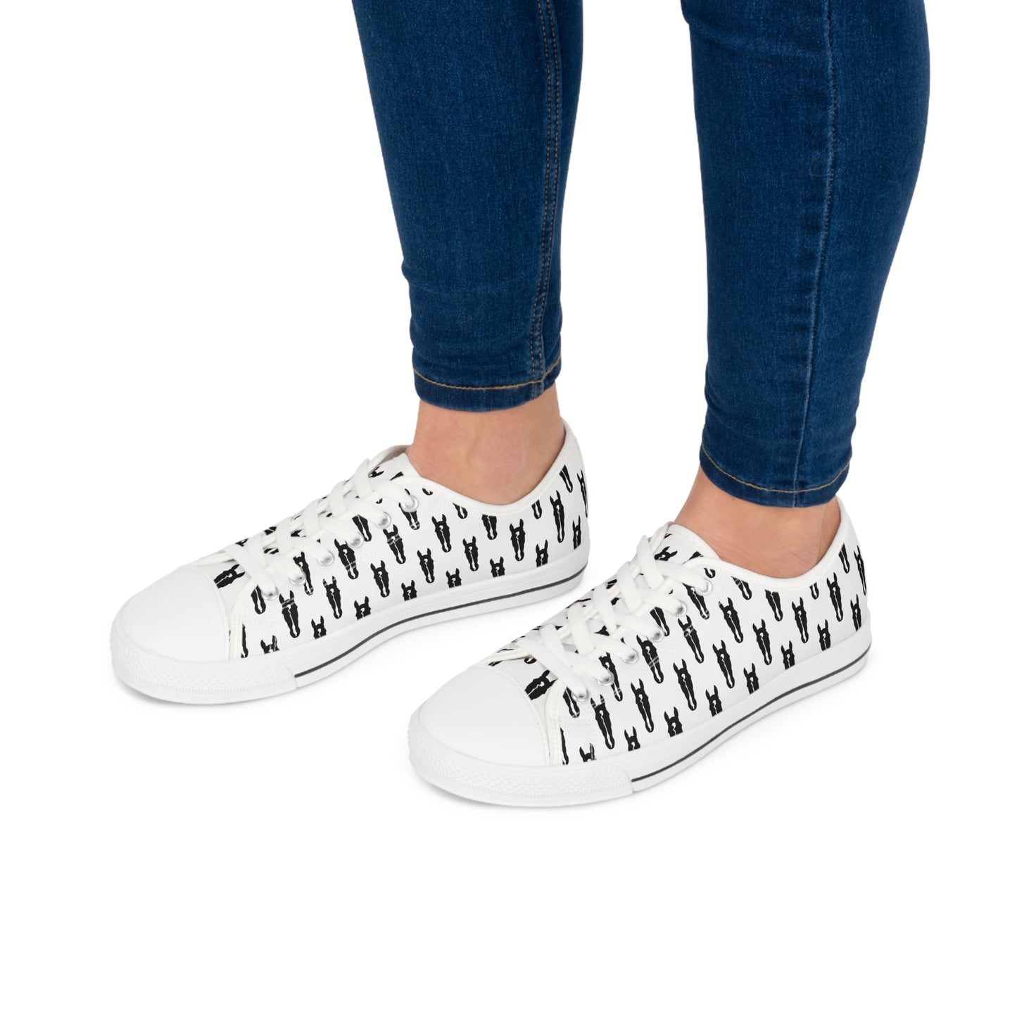 Custom Horse Silhouette Pattern Low Top Sneakers