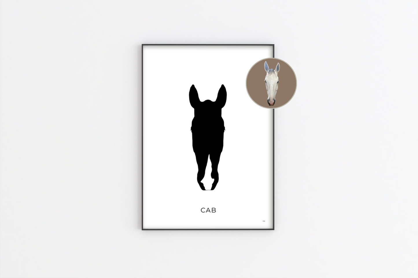 Custom Horse Silhouette Digital Download B&W A2