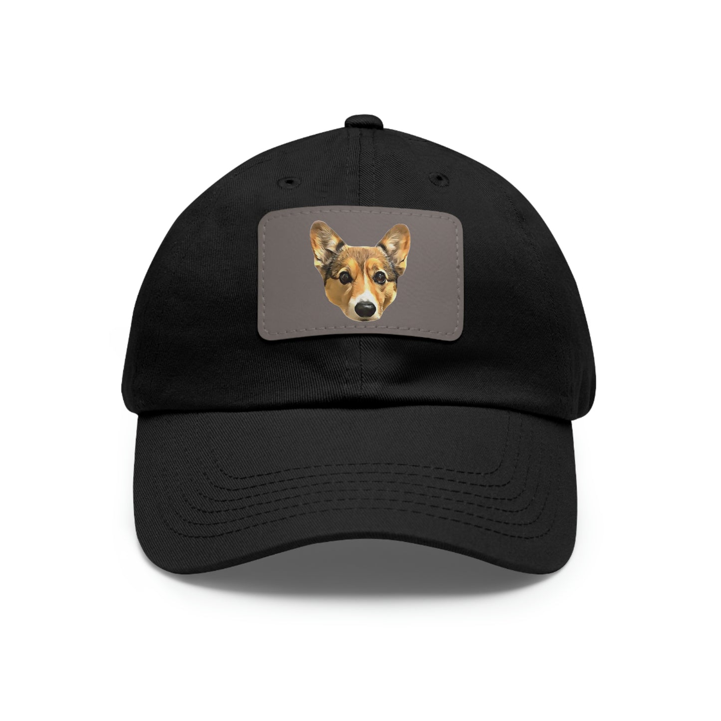 Custom Illustrated Pet Dad Hat with Leather Patch