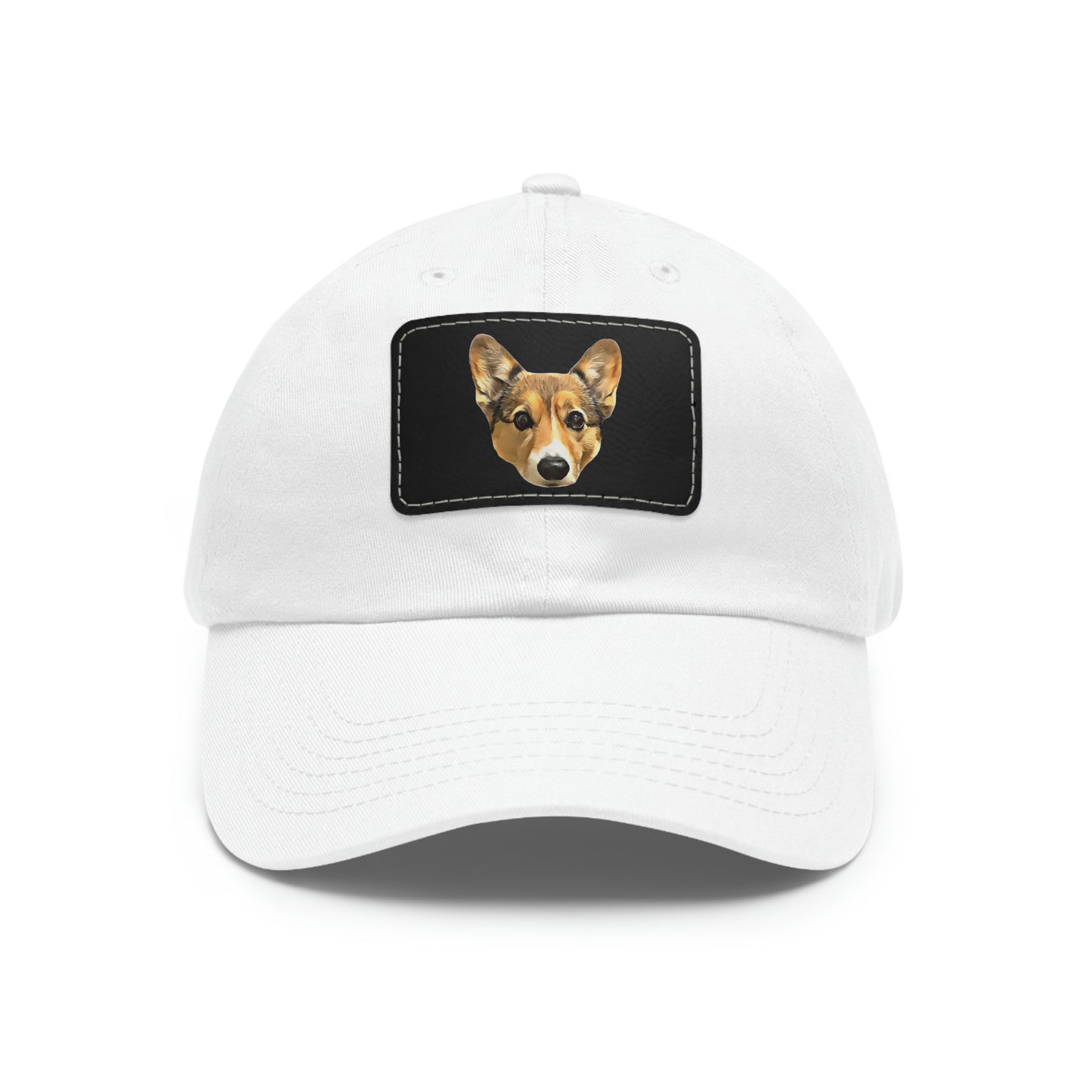 Custom Illustrated Pet Dad Hat with Leather Patch