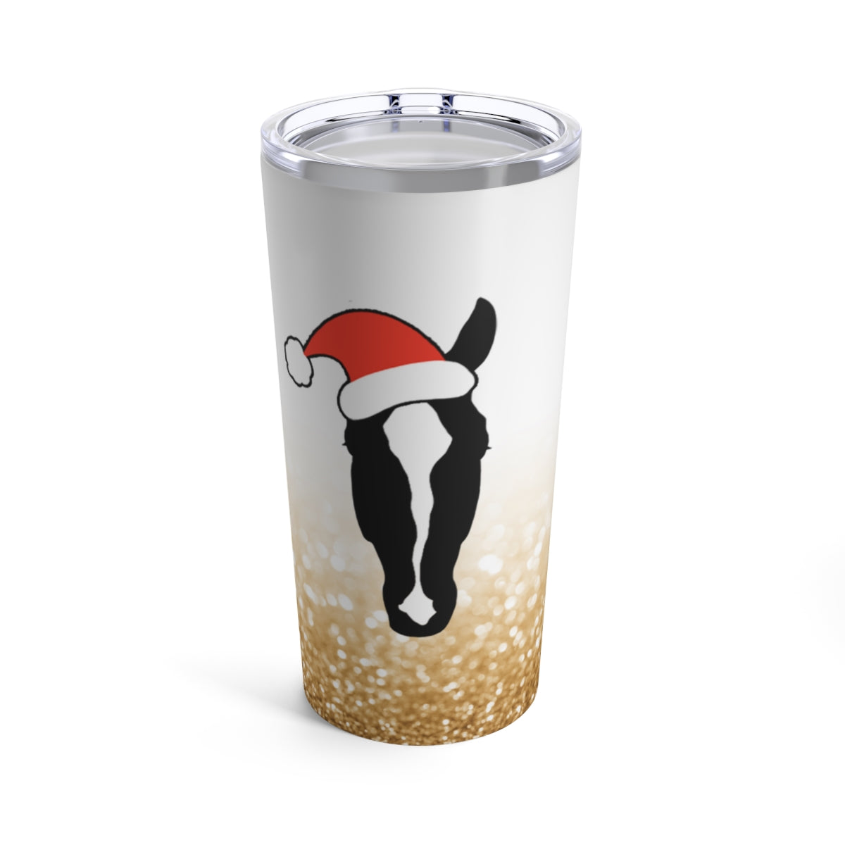 Custom Horse Portrait Christmas Vacuum Tumbler