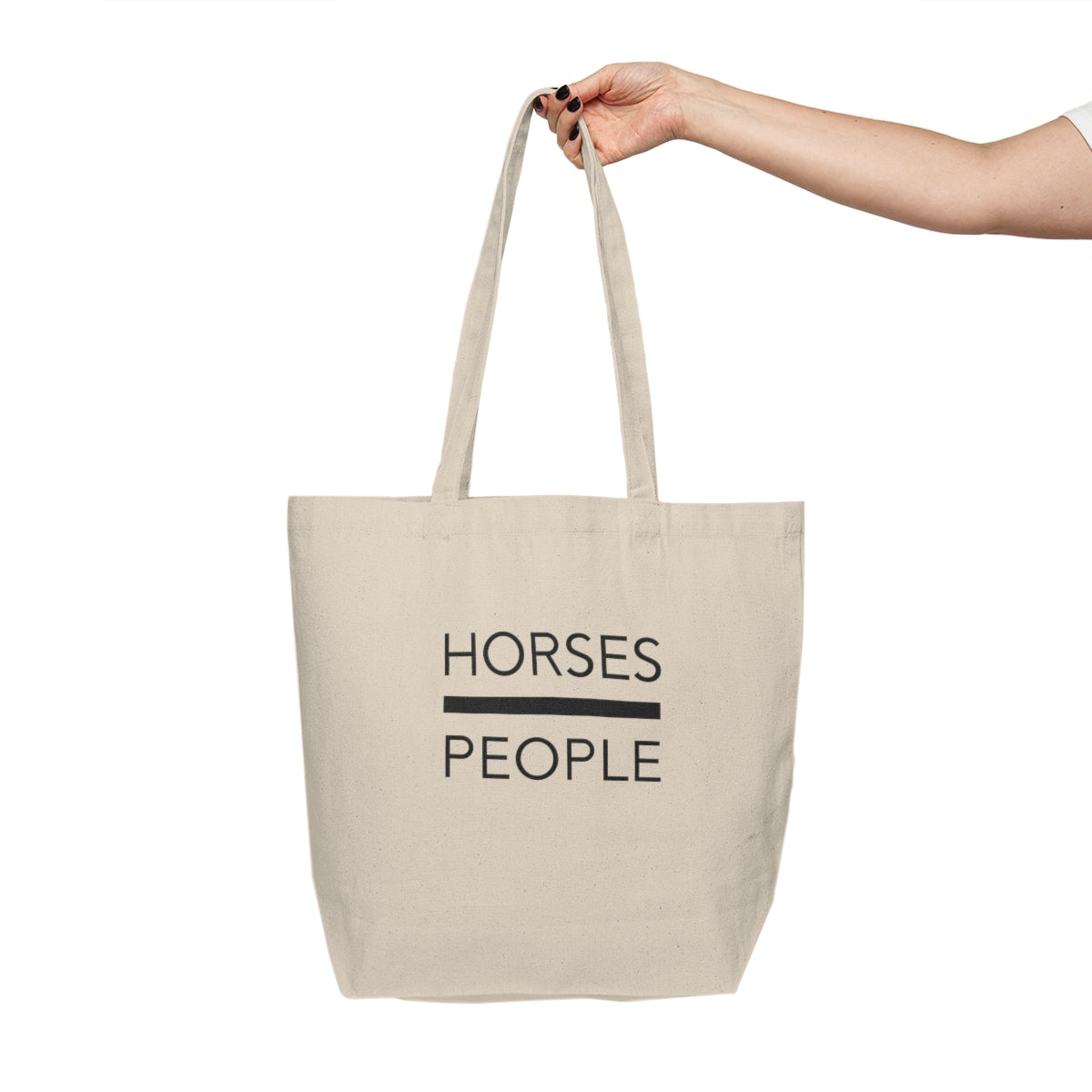 Horses Over People Canvas Shopping Tote