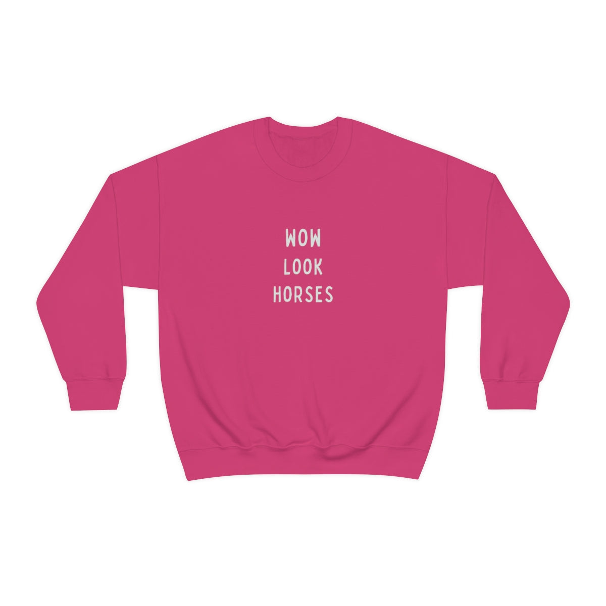 Wow Look Horses Crew Sweatshirt