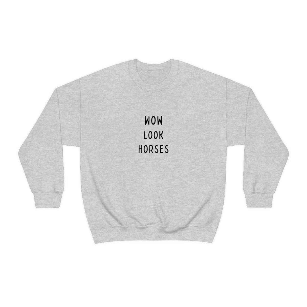 Wow Look Horses Crew Sweatshirt