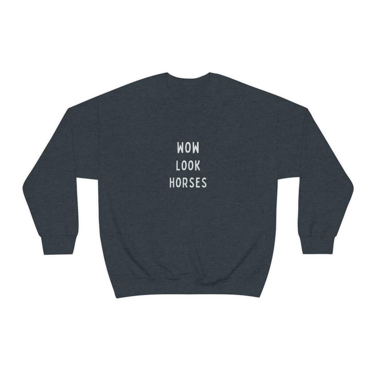 Wow Look Horses Crew Sweatshirt