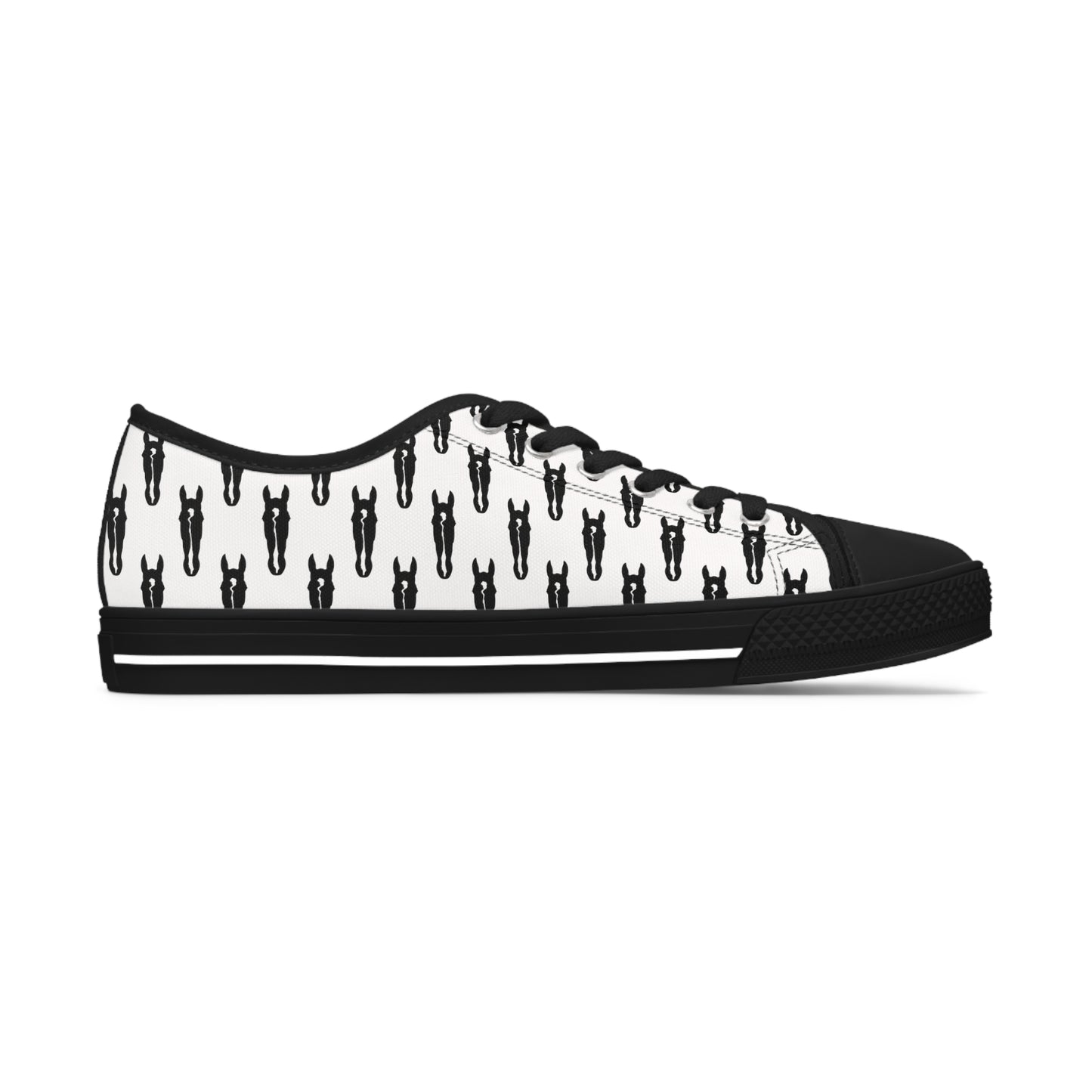 Custom Horse Silhouette Pattern Low Top Sneakers