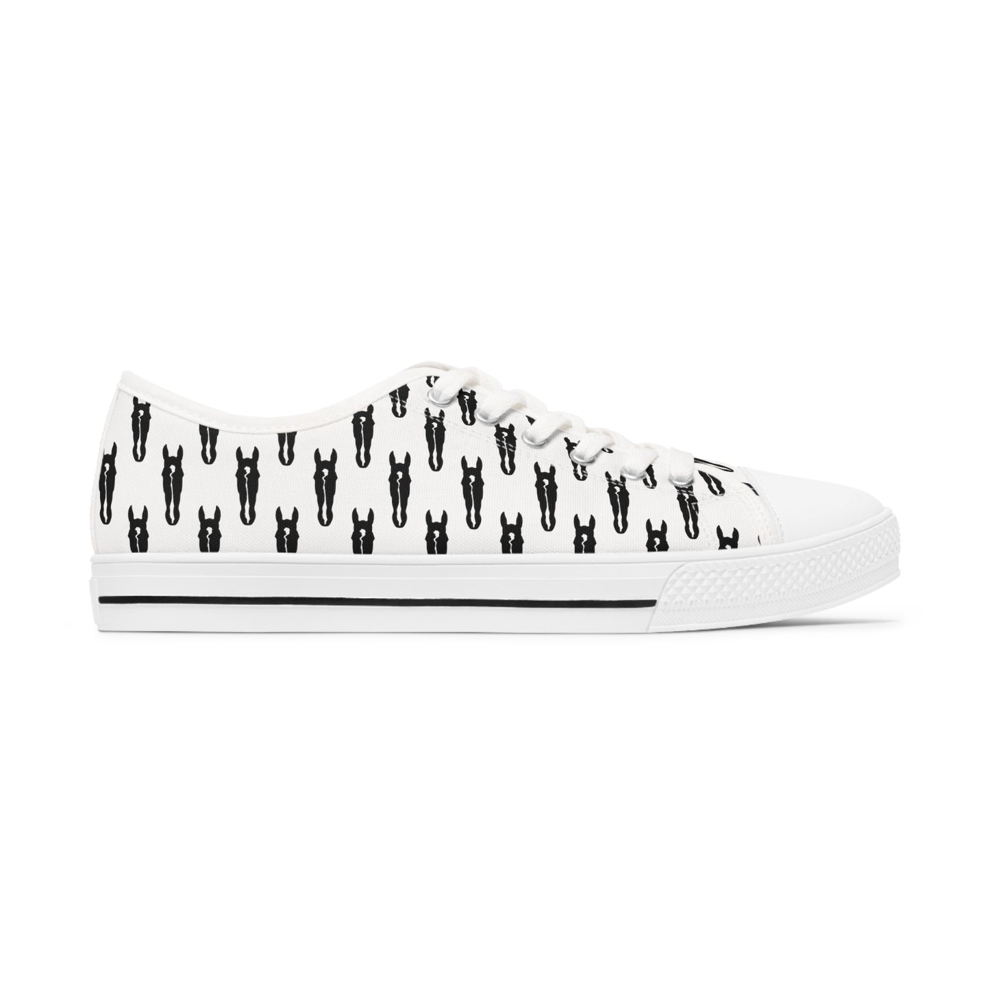 Custom Horse Silhouette Pattern Low Top Sneakers