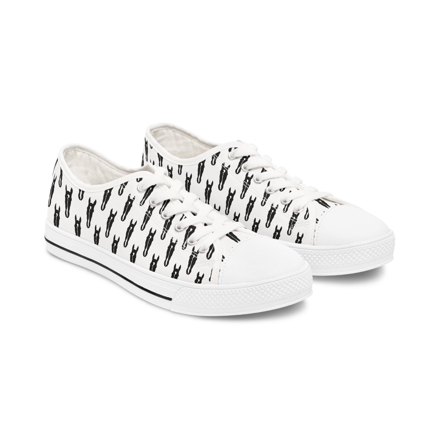 Custom Horse Silhouette Pattern Low Top Sneakers