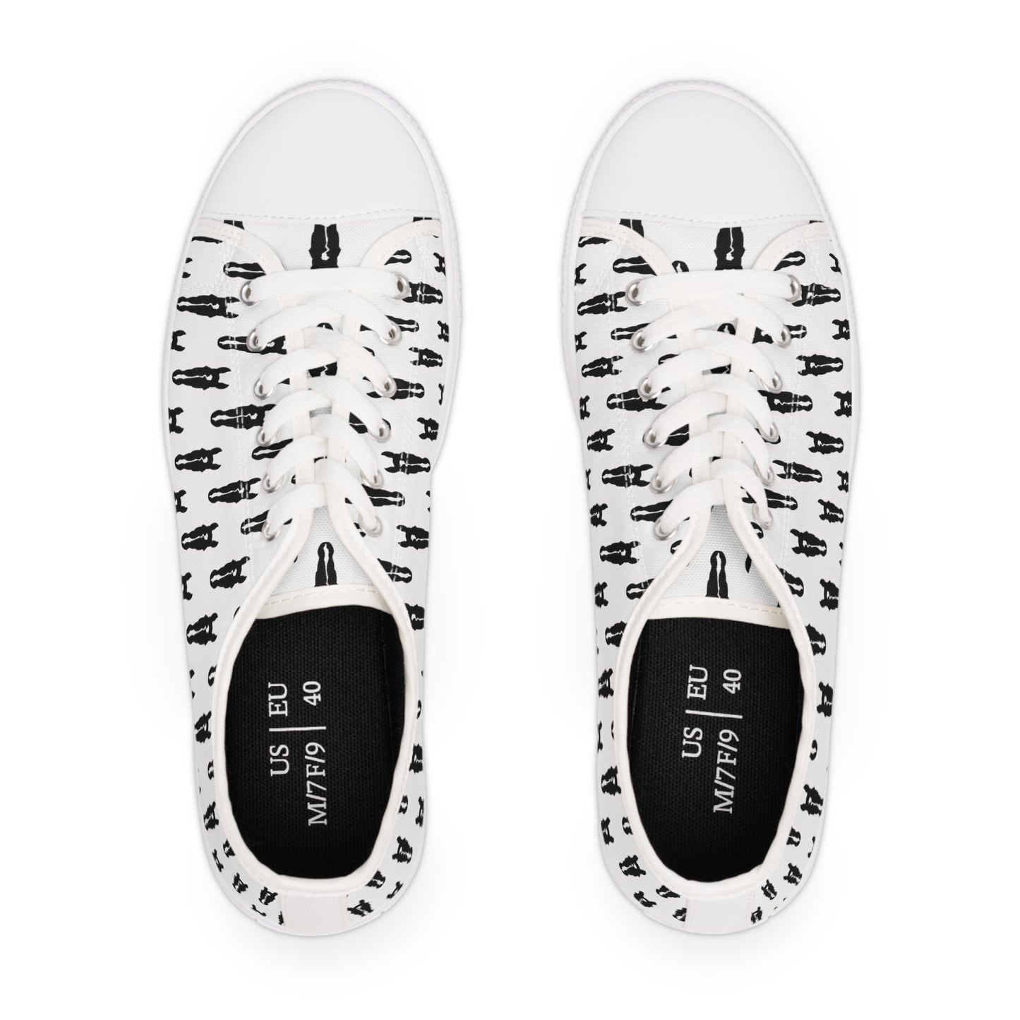 Custom Horse Silhouette Pattern Low Top Sneakers