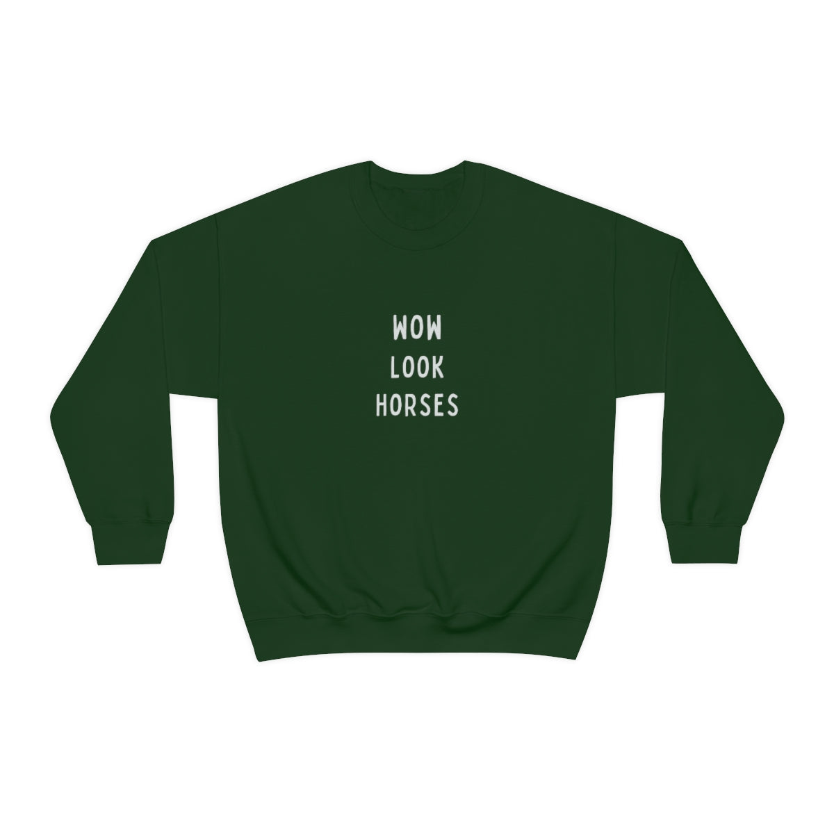 Wow Look Horses Crew Sweatshirt