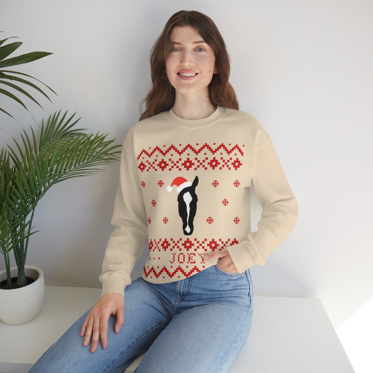 Custom Equestrian Christmas Sweater Crewneck