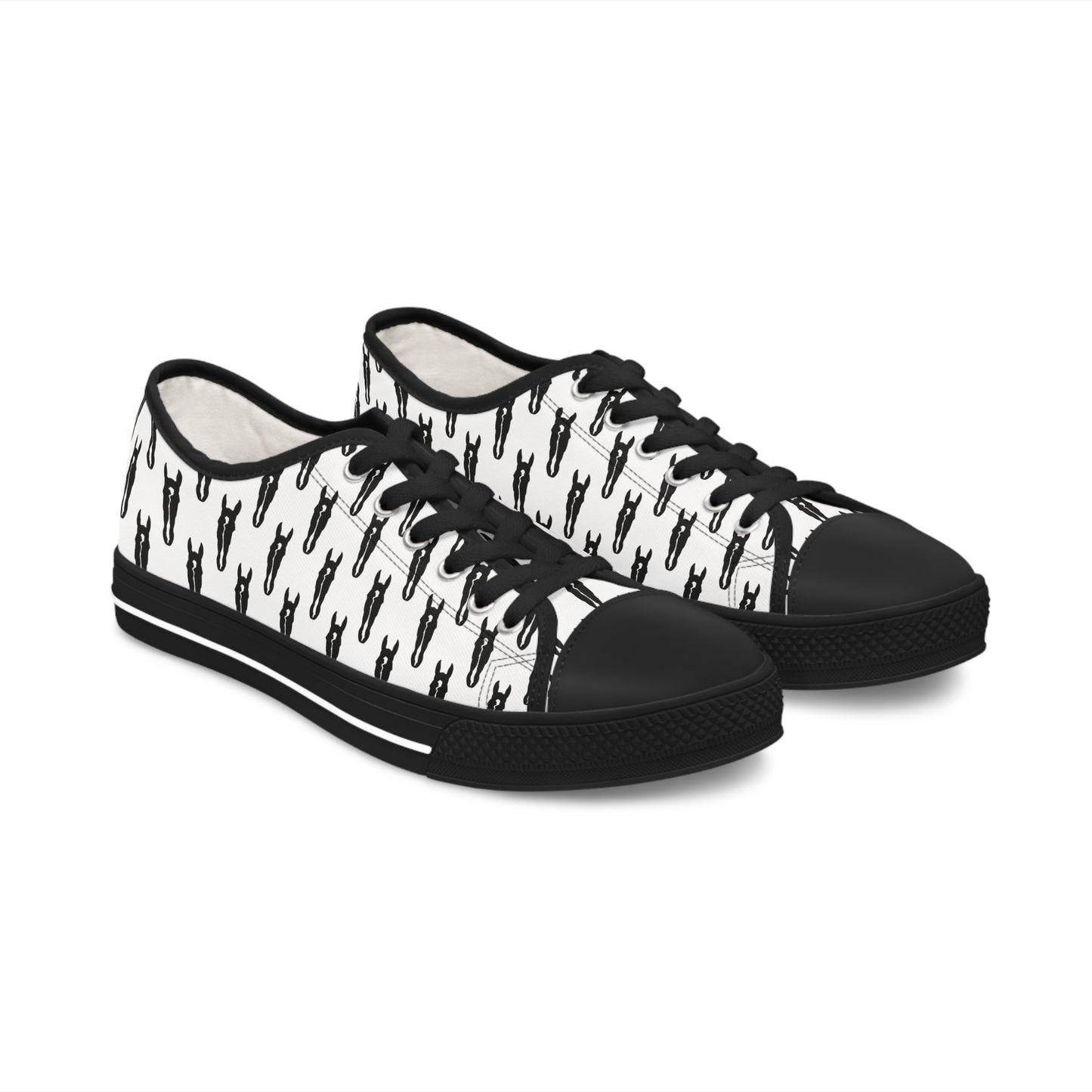Custom Horse Silhouette Pattern Low Top Sneakers