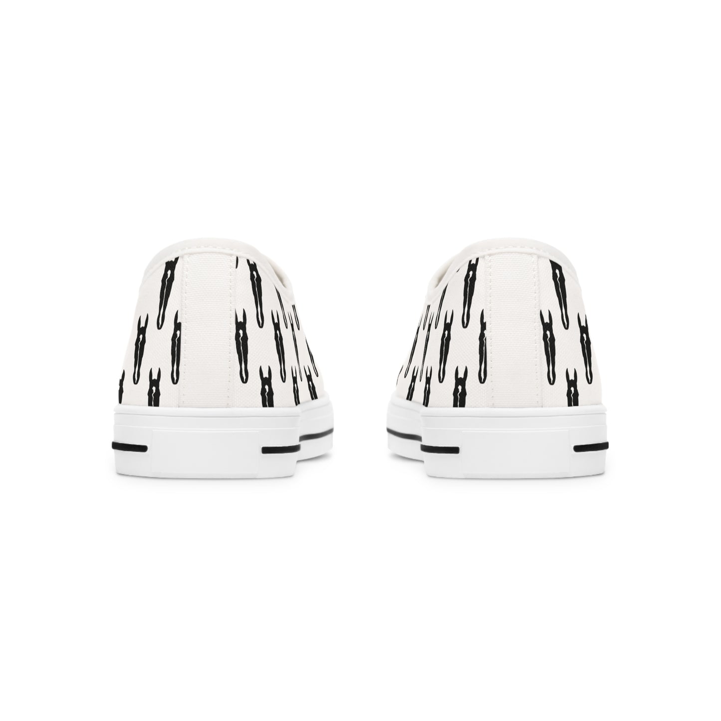 Custom Horse Silhouette Pattern Low Top Sneakers