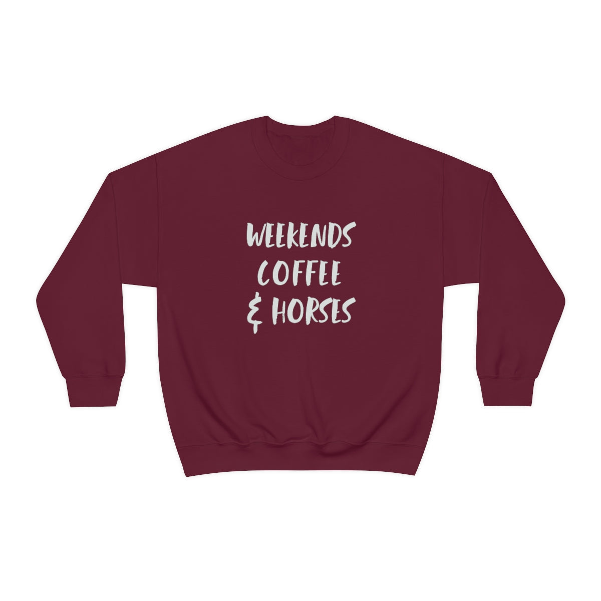 Weekends Coffee and Horses Crew Sweatshirt