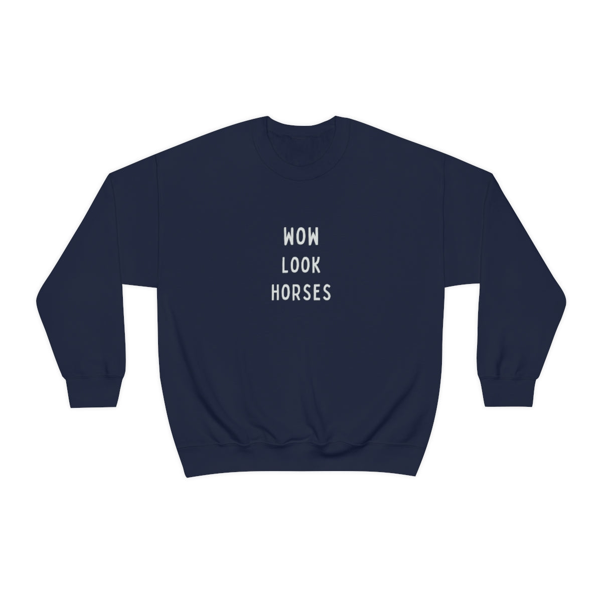 Wow Look Horses Crew Sweatshirt