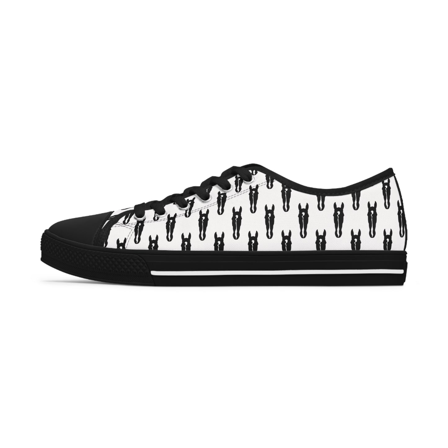 Custom Horse Silhouette Pattern Low Top Sneakers