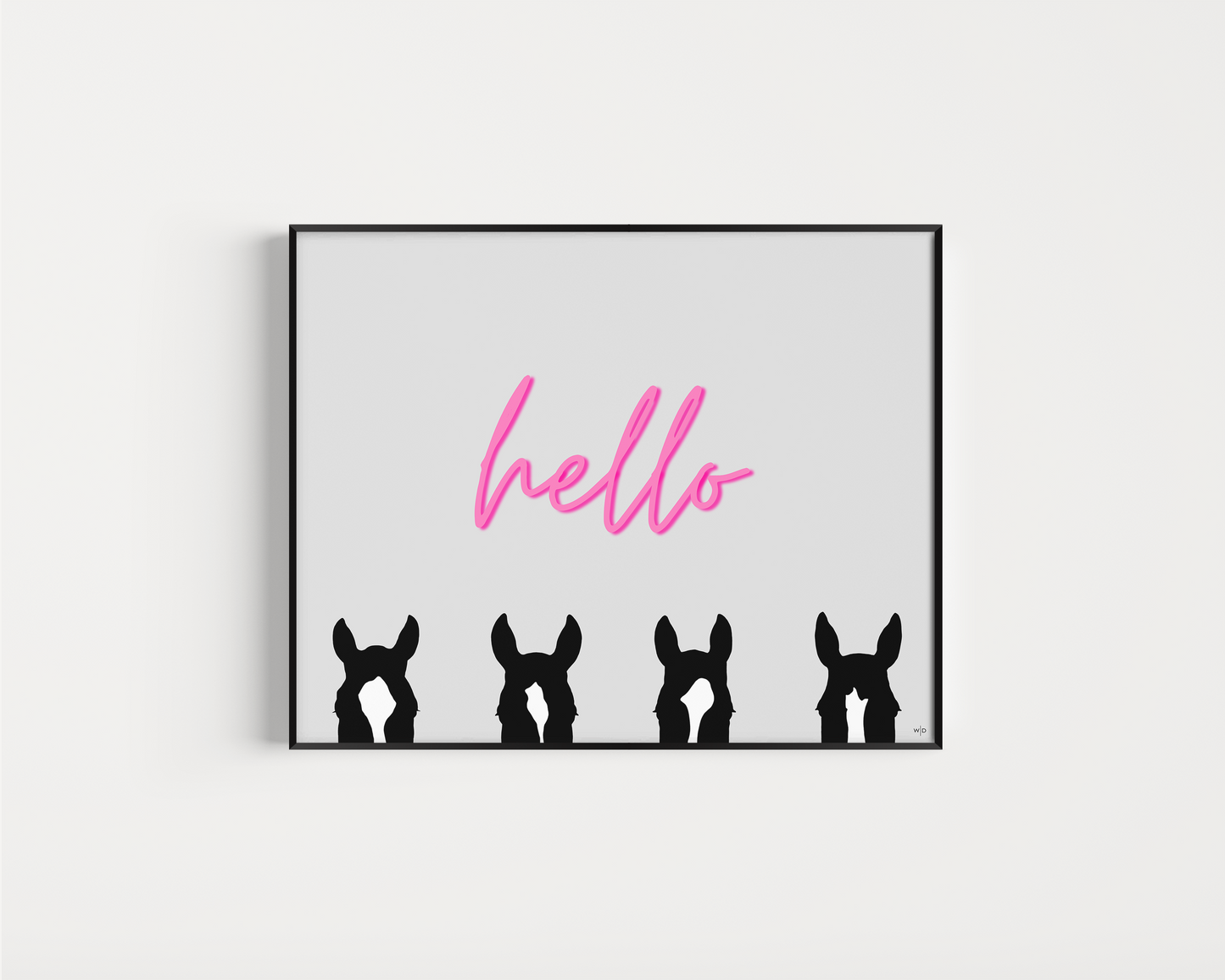 "Hello" Peekaboo Paper Print