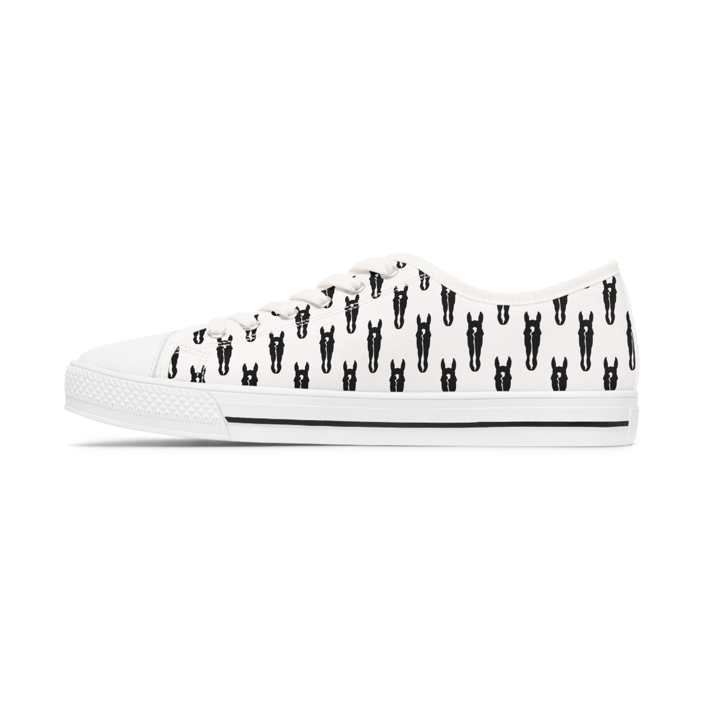 Custom Horse Silhouette Pattern Low Top Sneakers