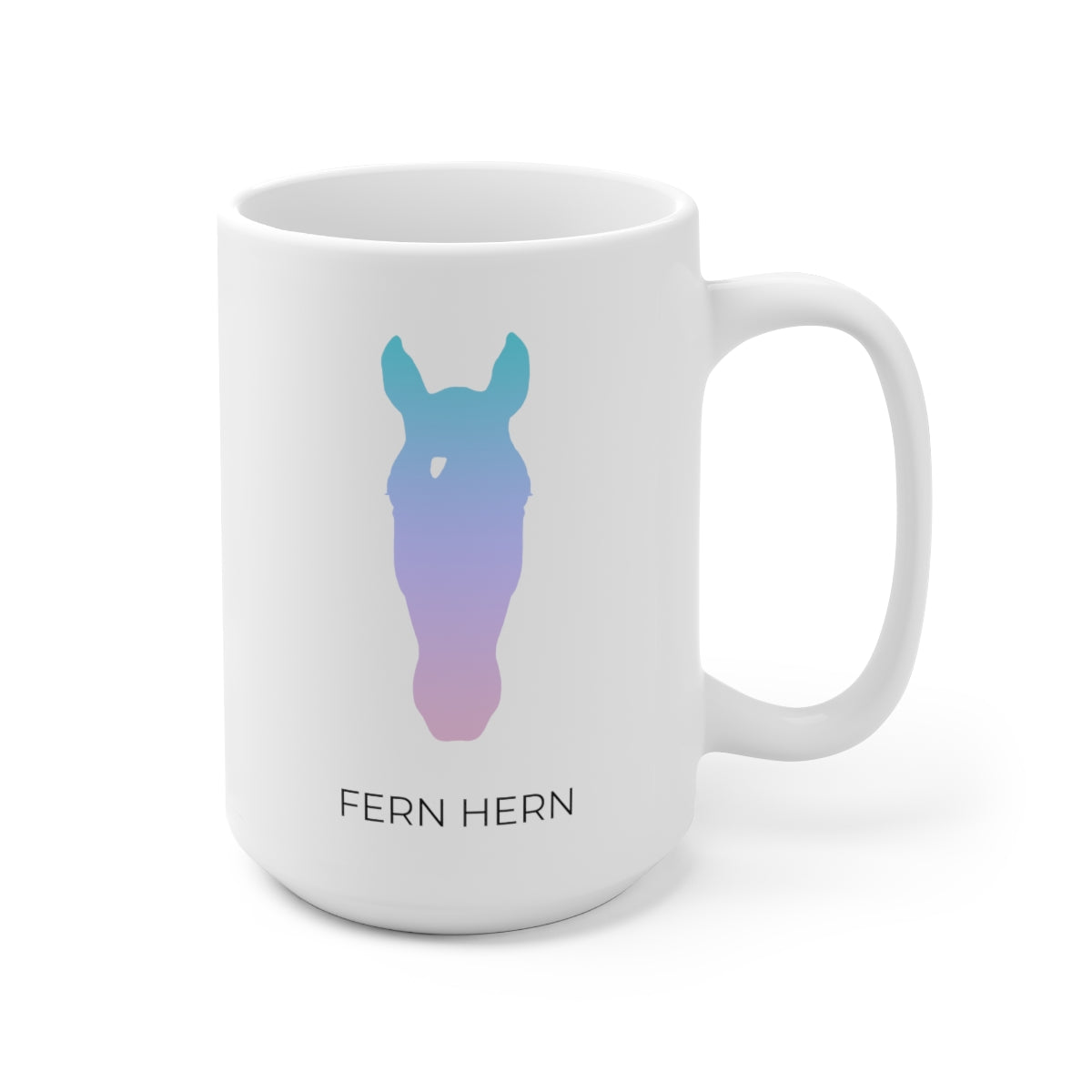 Custom Horse Silhouette Ceramic Mug 15oz