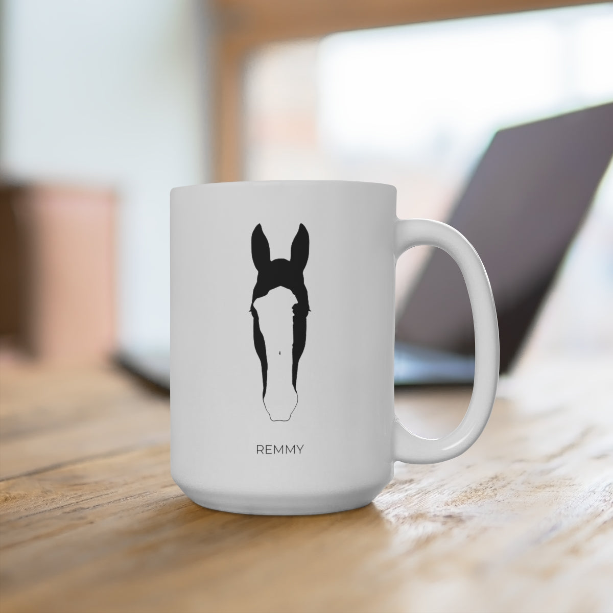 Custom Horse Silhouette Ceramic Mug 15oz
