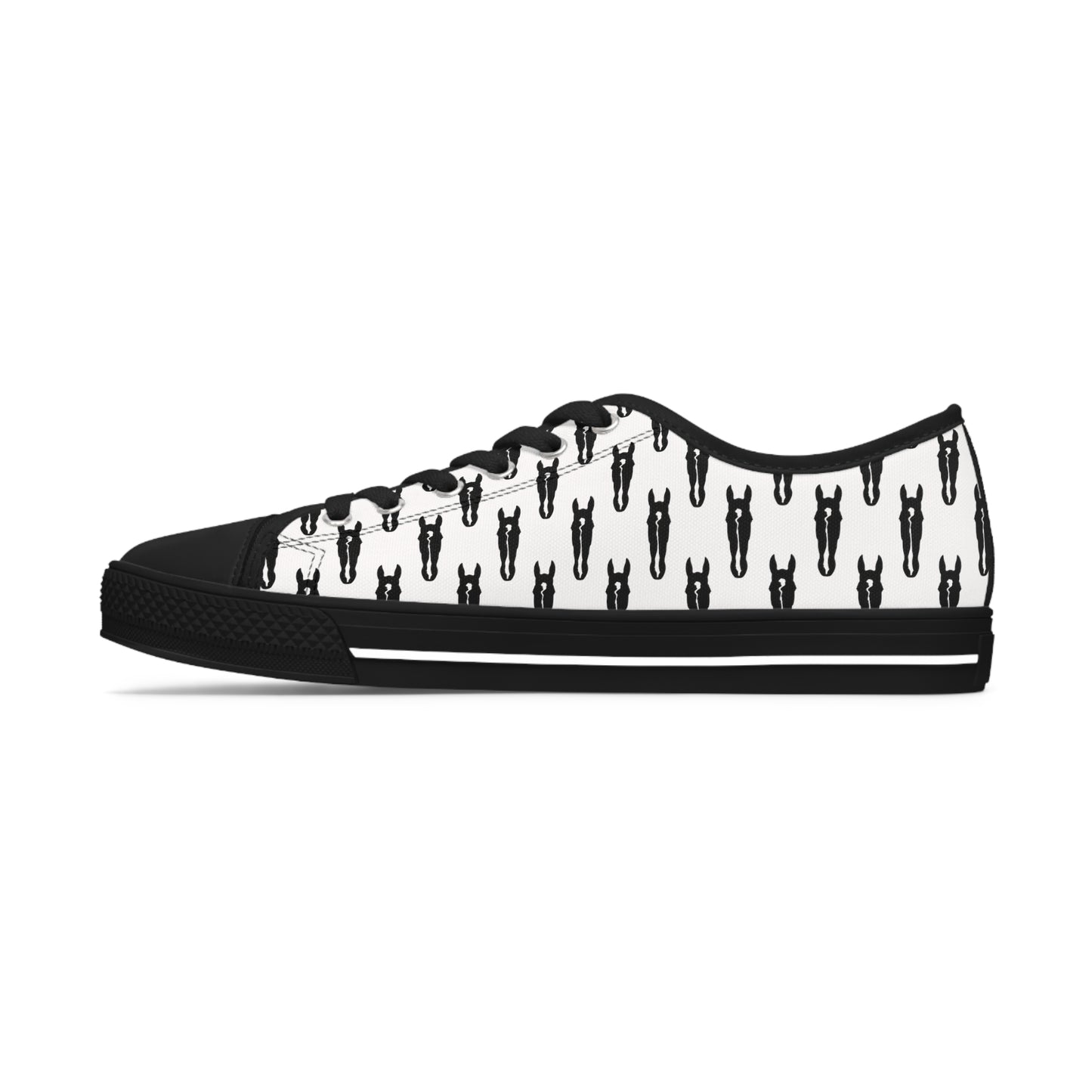 Custom Horse Silhouette Pattern Low Top Sneakers