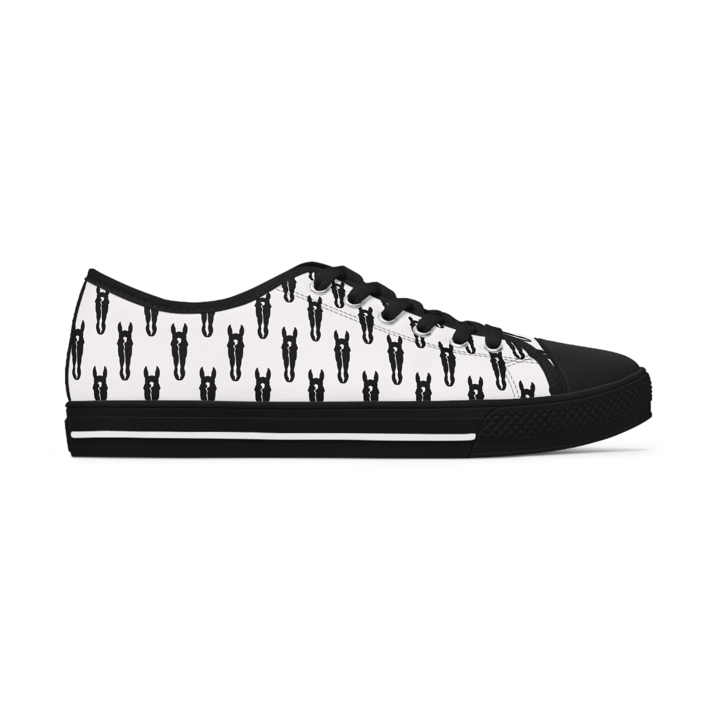 Custom Horse Silhouette Pattern Low Top Sneakers