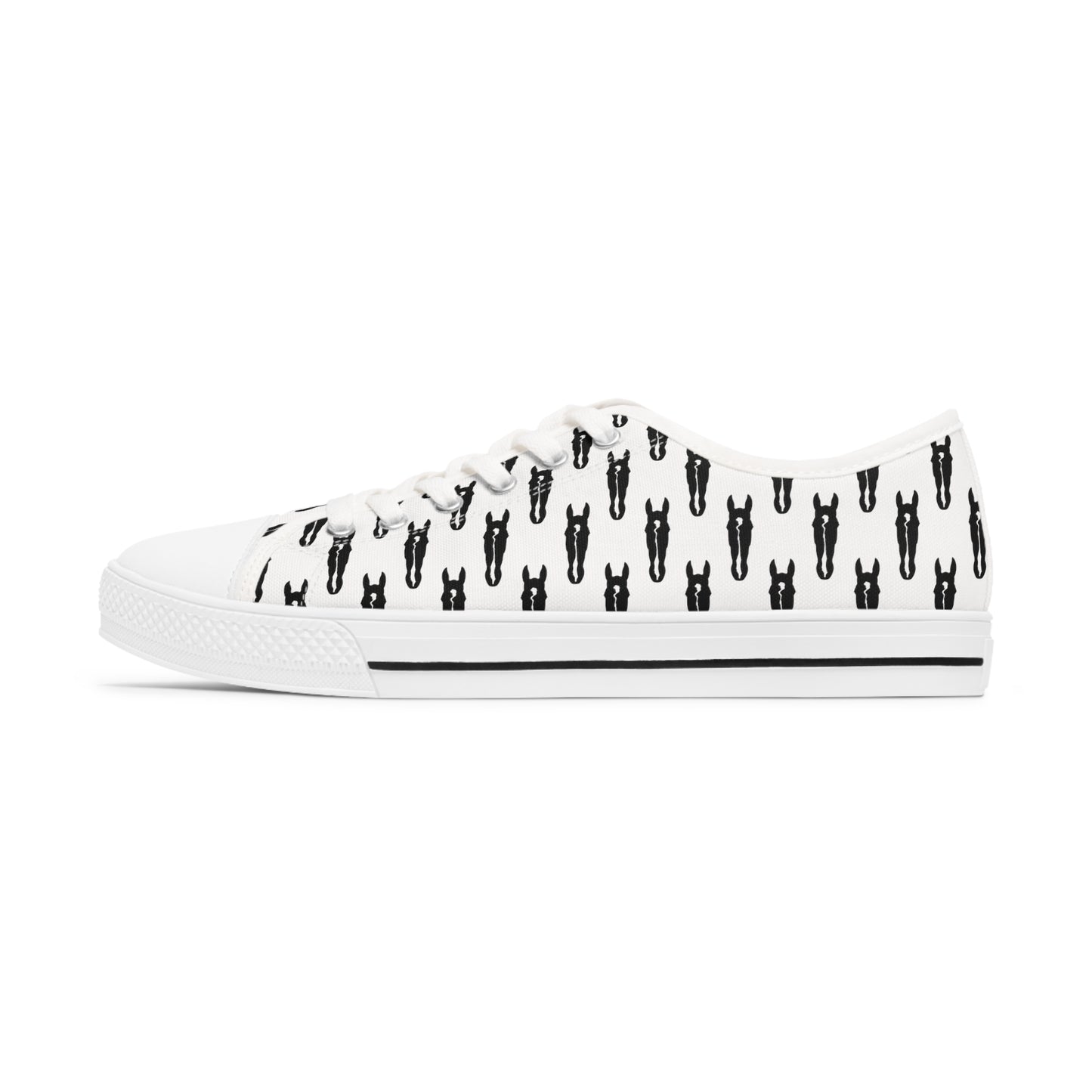 Custom Horse Silhouette Pattern Low Top Sneakers