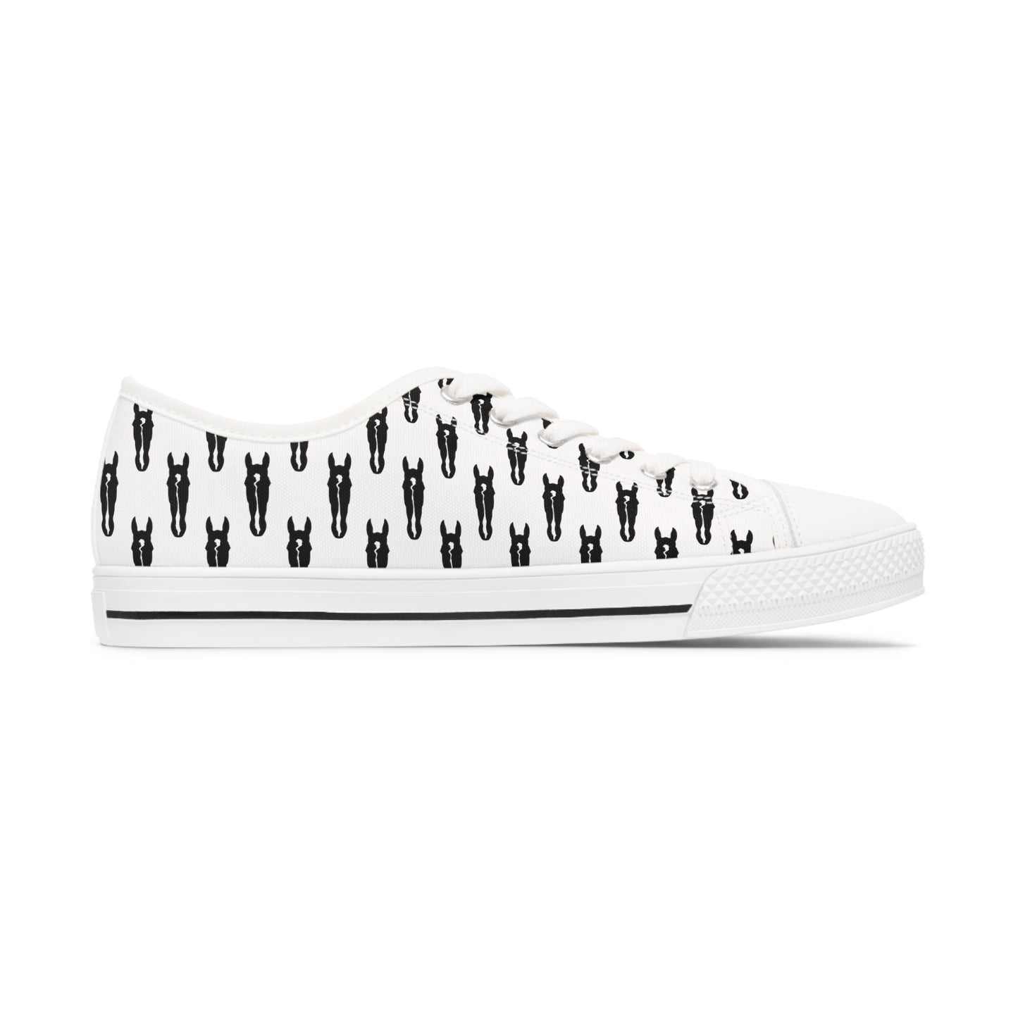 Custom Horse Silhouette Pattern Low Top Sneakers