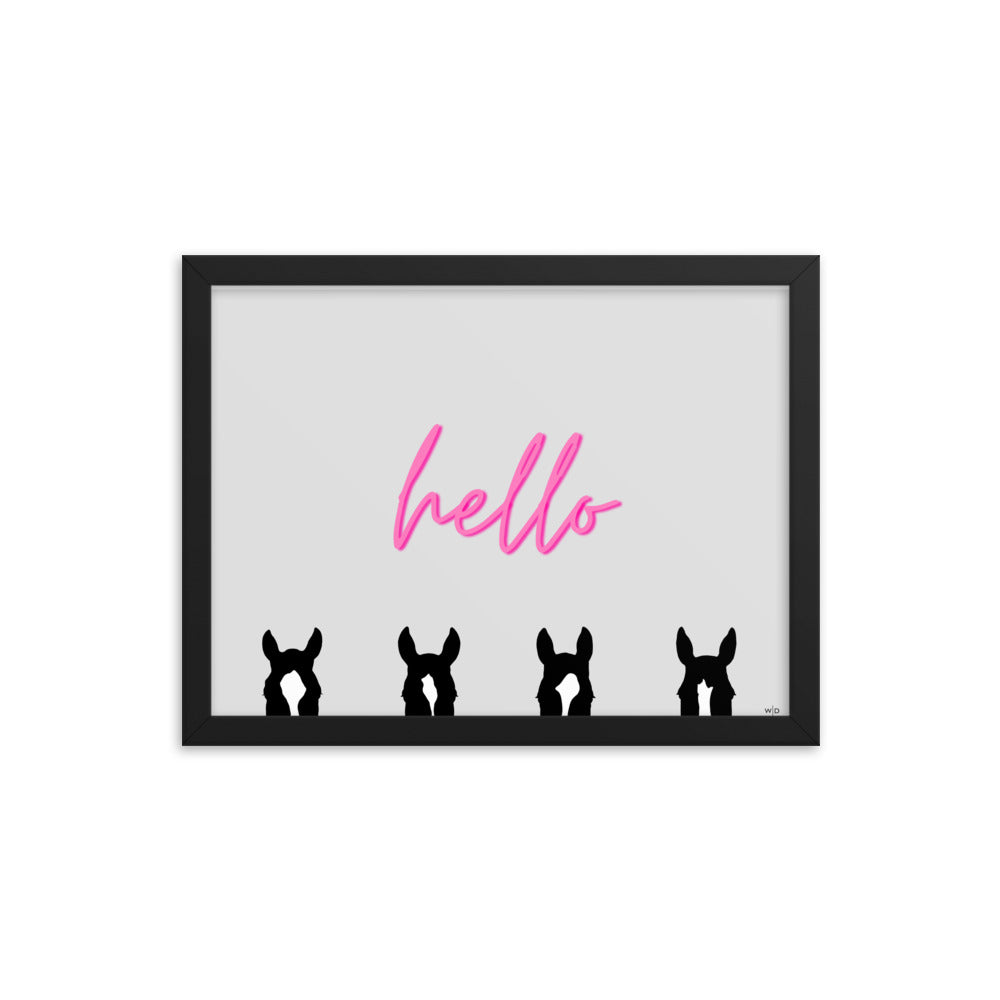 Framed Hello Poster Print