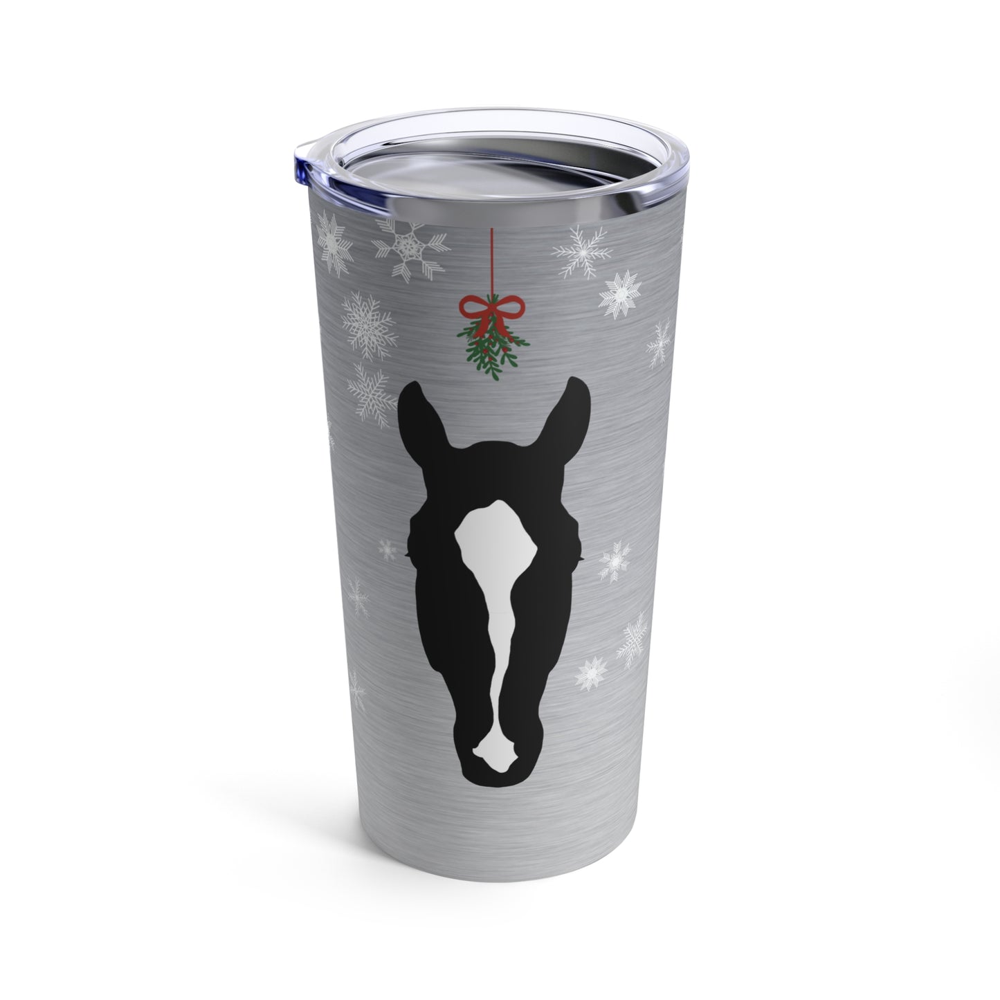 Custom Horse Portrait Christmas Vacuum Tumbler