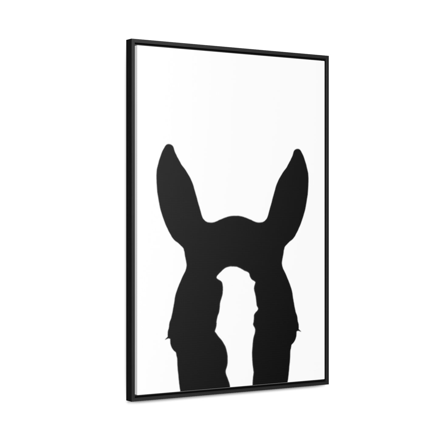 Custom Silhouette Peekaboo Portrait Framed Canvas