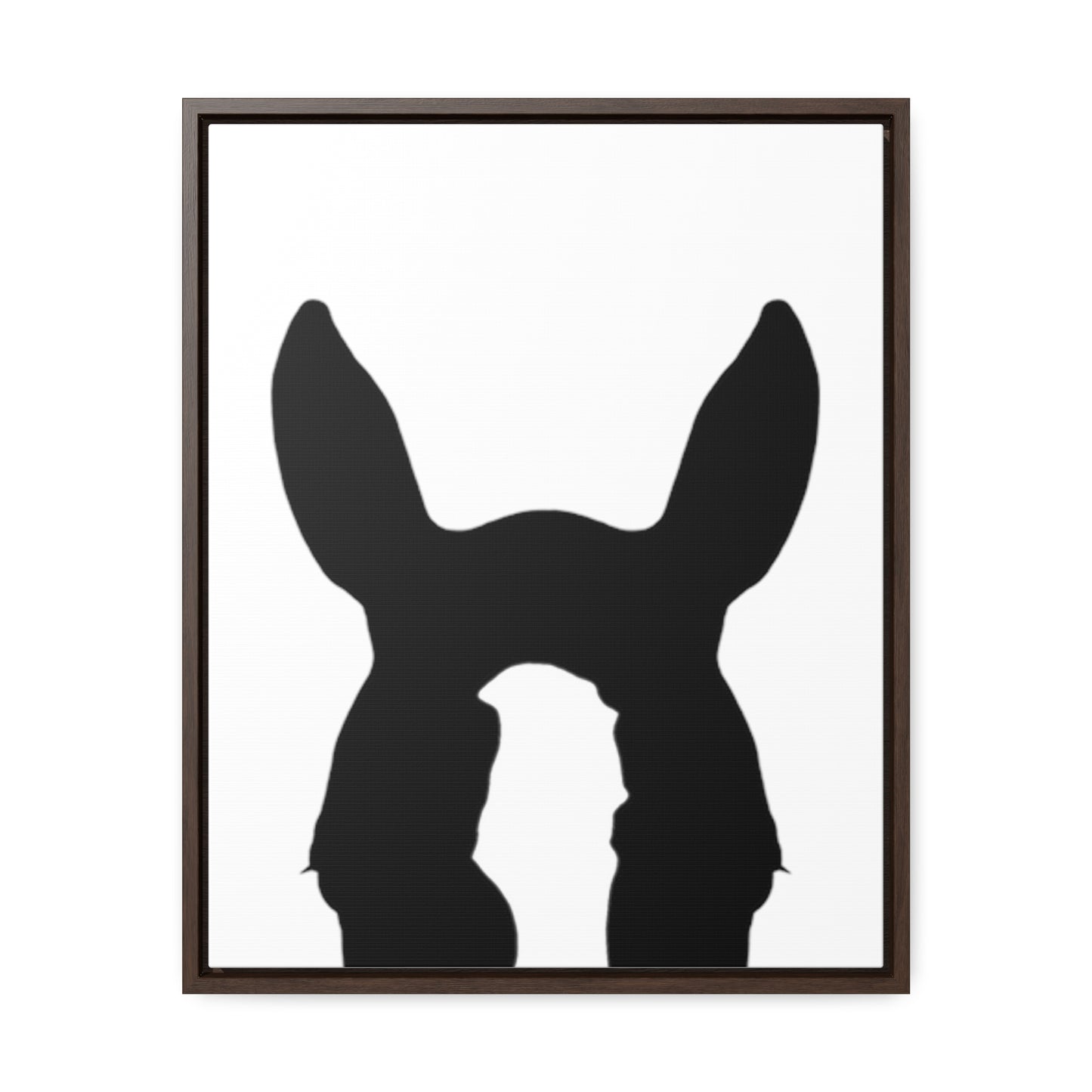 Custom Silhouette Peekaboo Portrait Framed Canvas