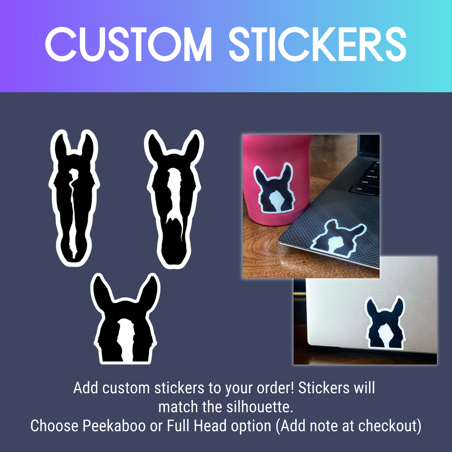 Custom Silhouette Digital Download & Sticker Bundle