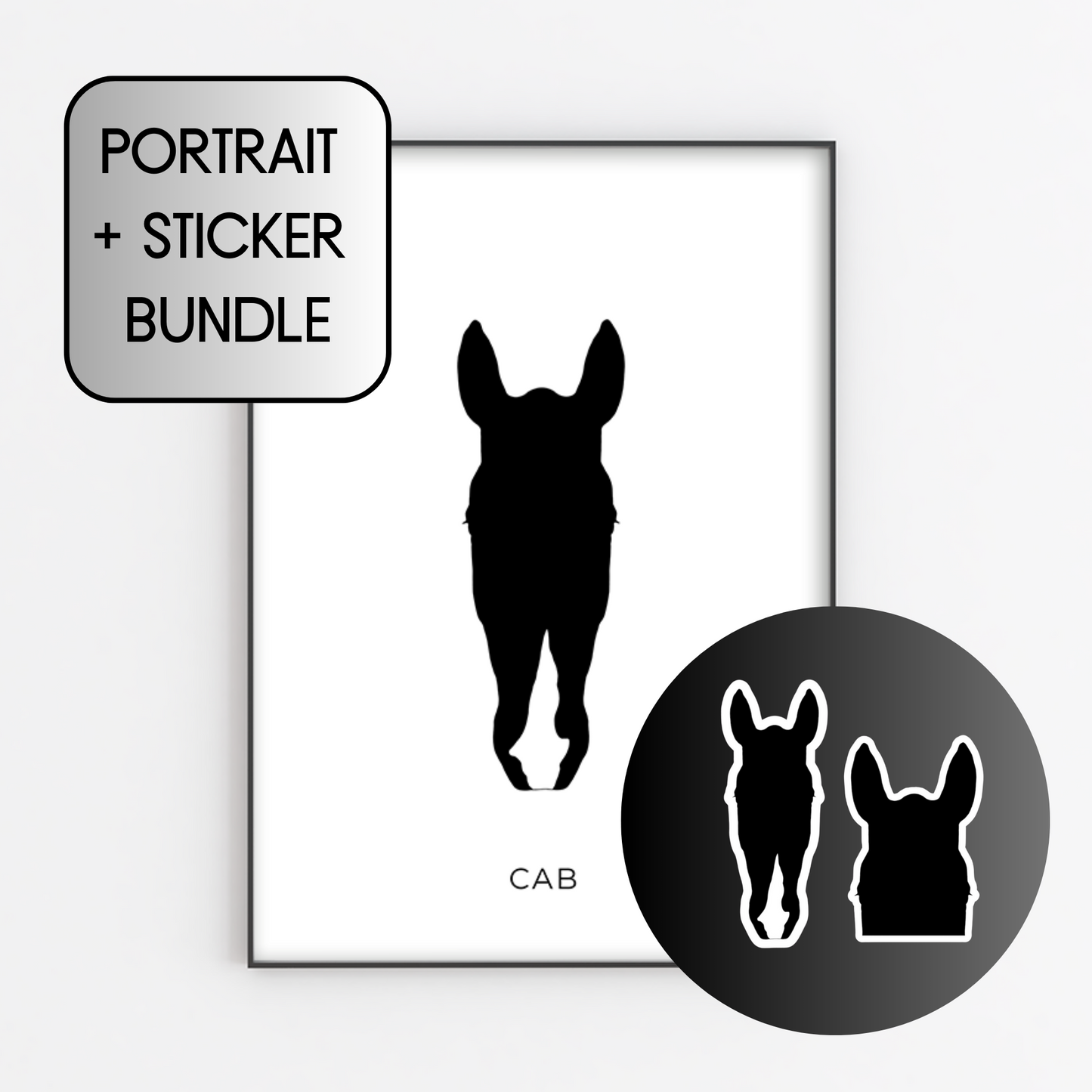 Custom Silhouette Digital Download & Sticker Bundle