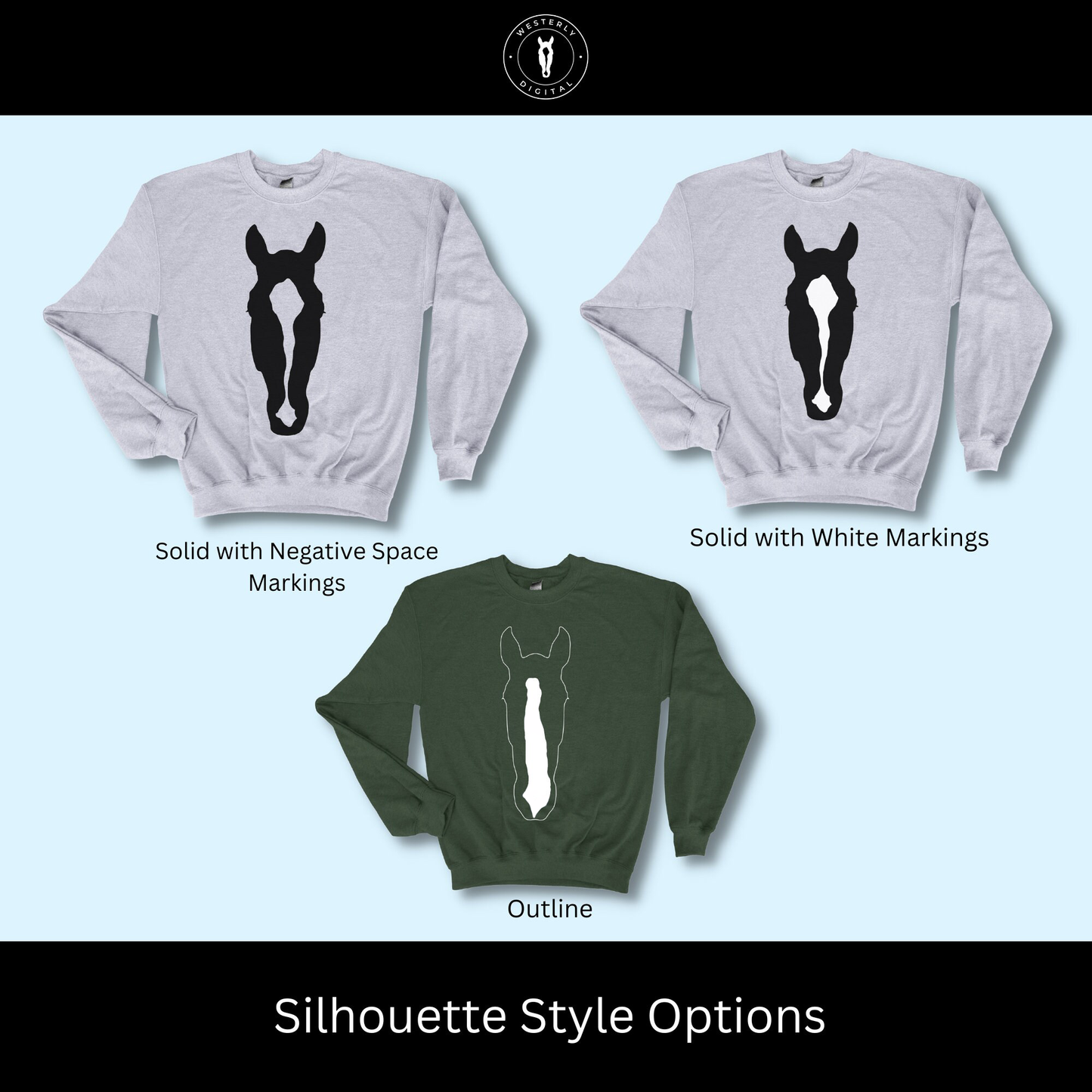 Custom Horse Silhouette Premium Hoodie