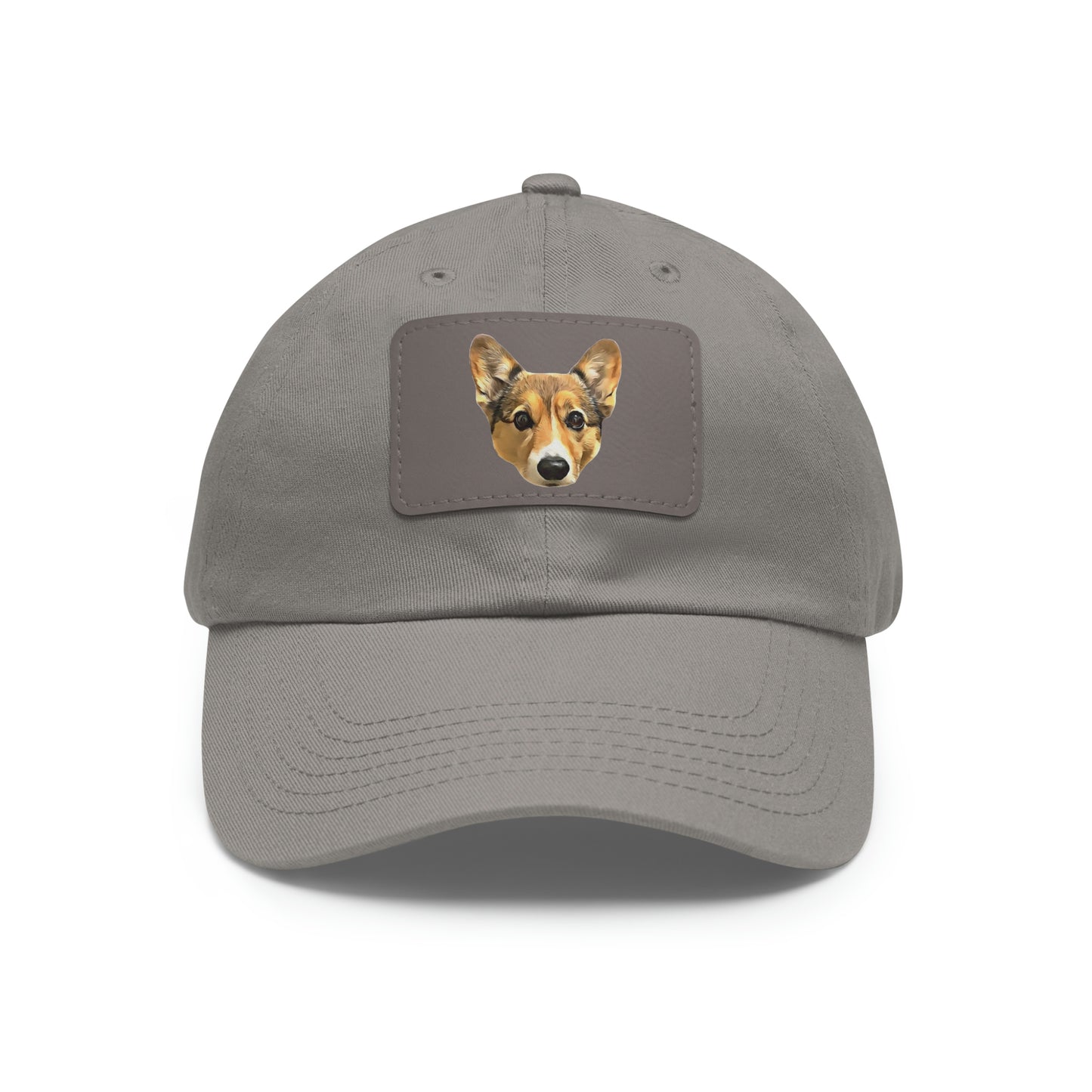 Custom Illustrated Pet Dad Hat with Leather Patch