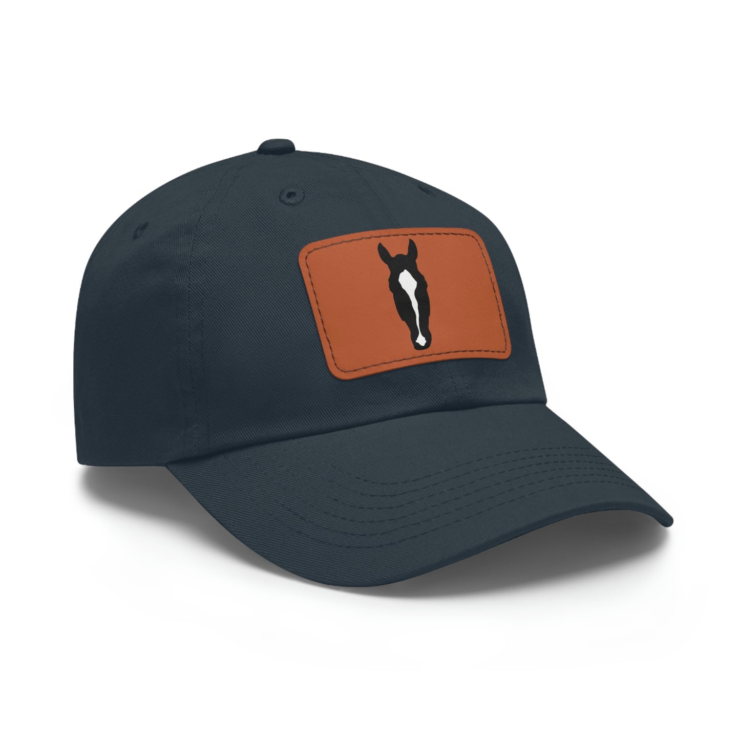 Custom Horse Silhouette Hat with Leather Patch