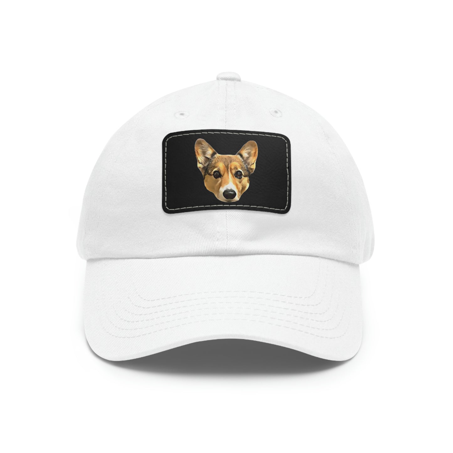 Custom Illustrated Pet Dad Hat with Leather Patch