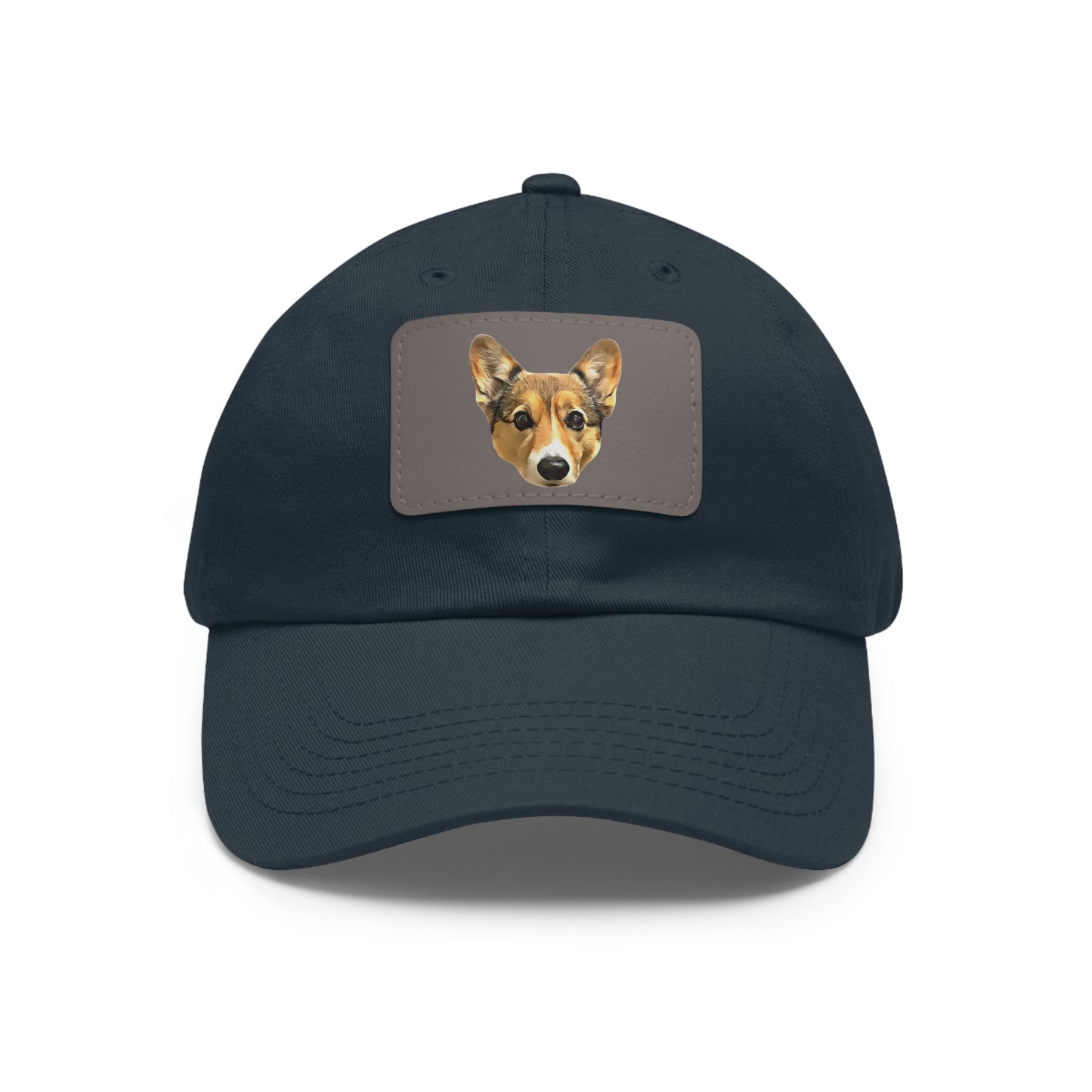 Custom Illustrated Pet Dad Hat with Leather Patch