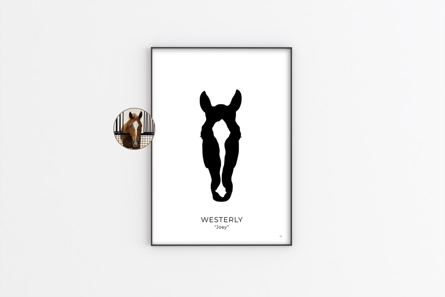 Custom Horse Silhouette Digital Download B&W A2
