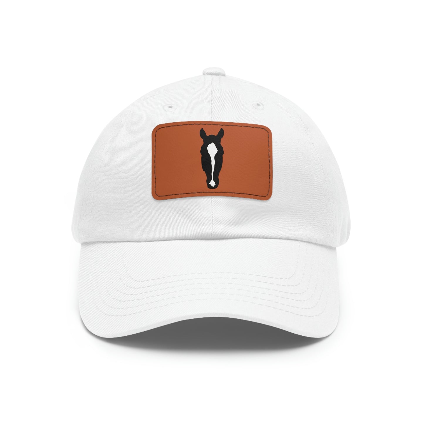 Custom Horse Silhouette Hat with Leather Patch