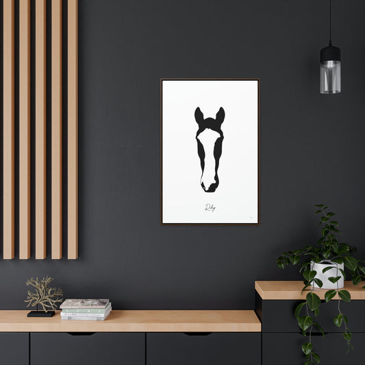 Custom Silhouette Portrait Framed Wrapped Canvas