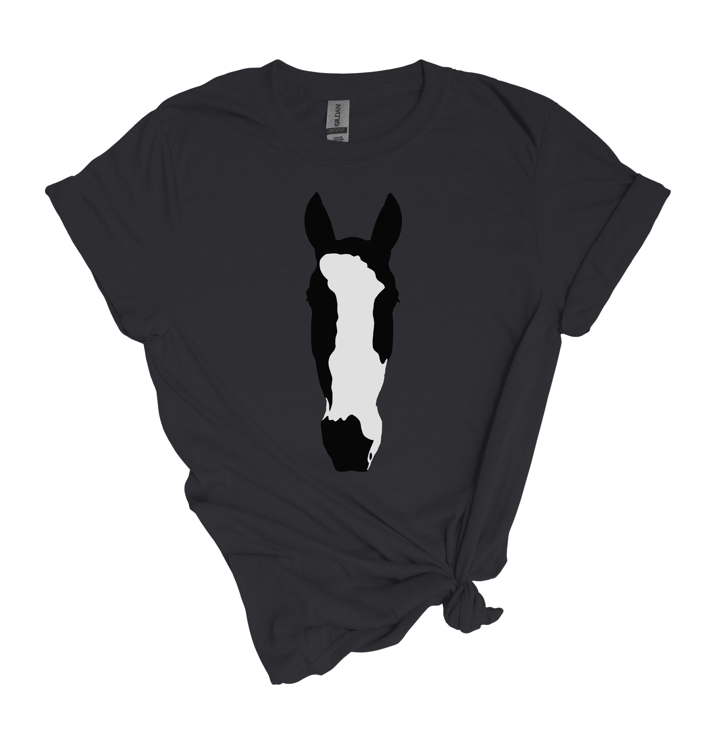 Charcoal Tee with White Markings