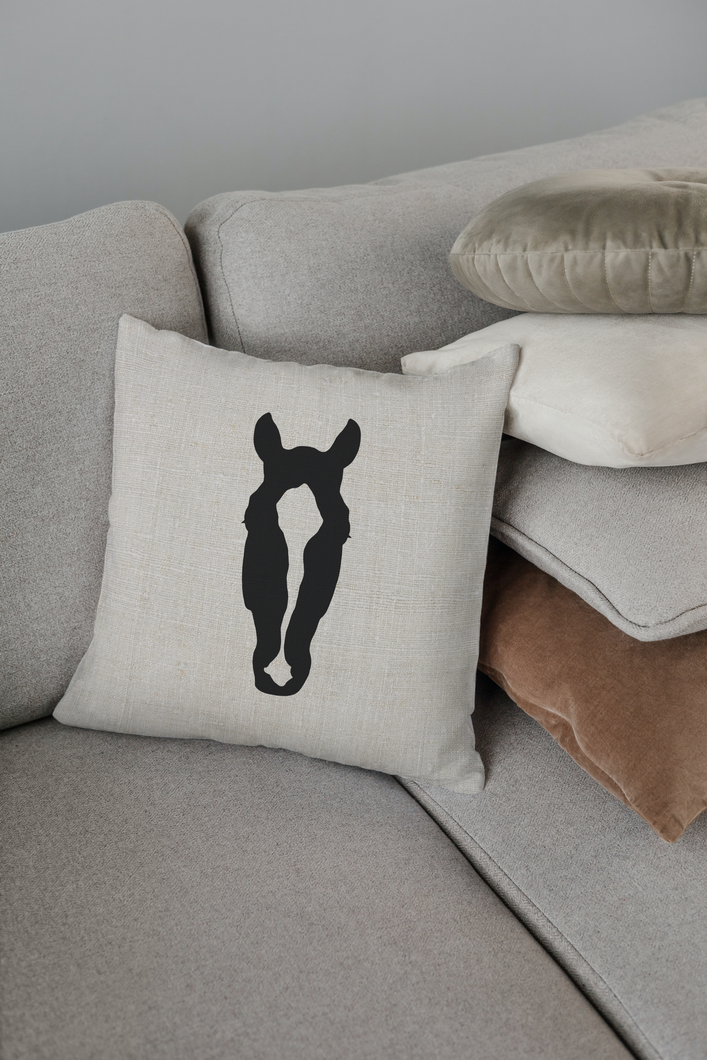 Set of Two Custom Silhouette Pillows