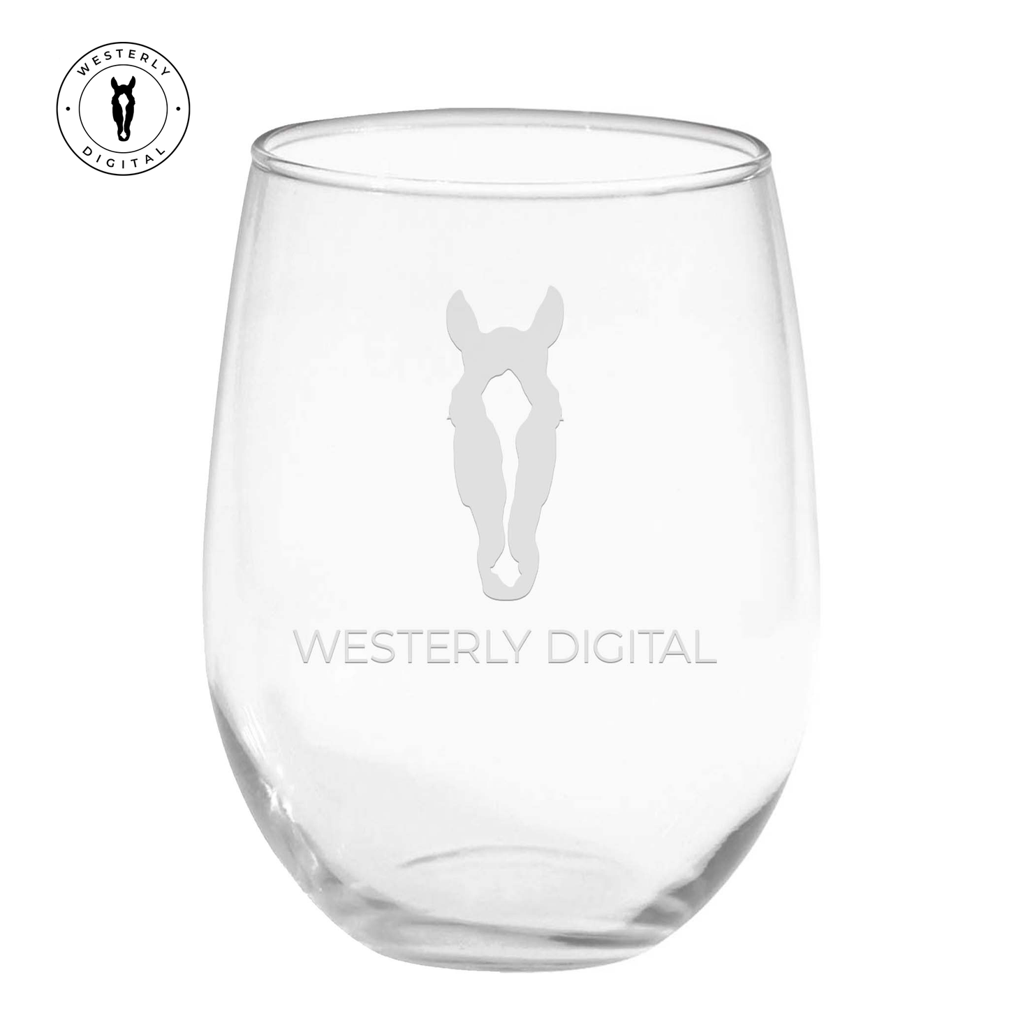 Set of Two Custom Stemless Wine Glasses